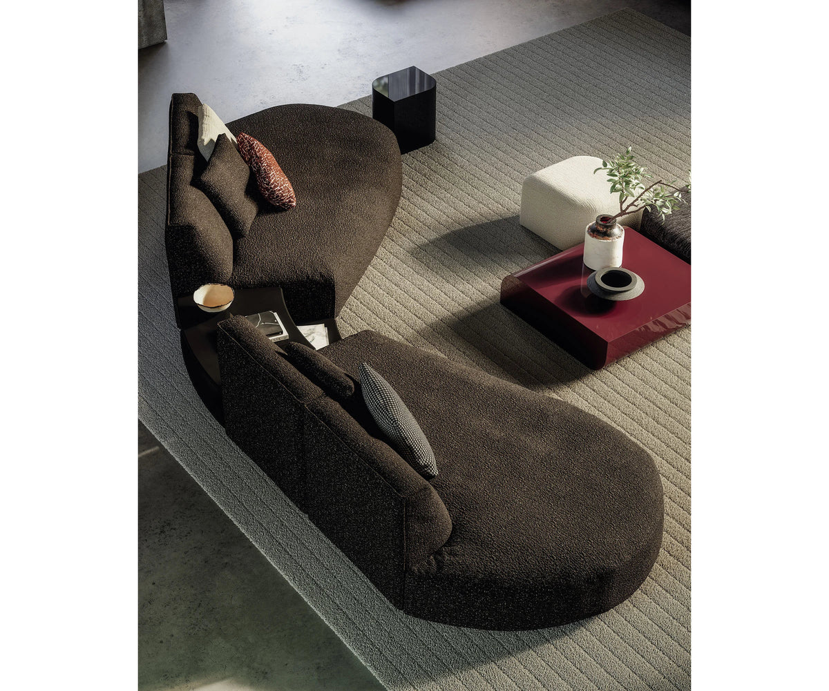 Contemporary modular Dao Soft sofa by Frigerio with elegant upholstered seating