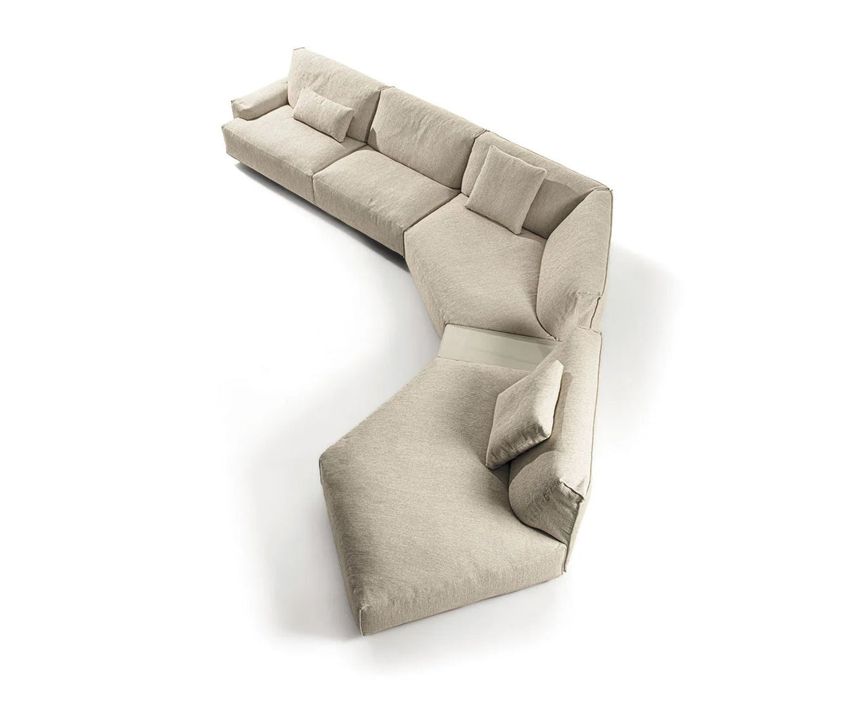 Contemporary modular Dao Soft sofa by Frigerio with elegant upholstered seating