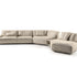 Contemporary modular Dao Soft sofa by Frigerio with elegant upholstered seating