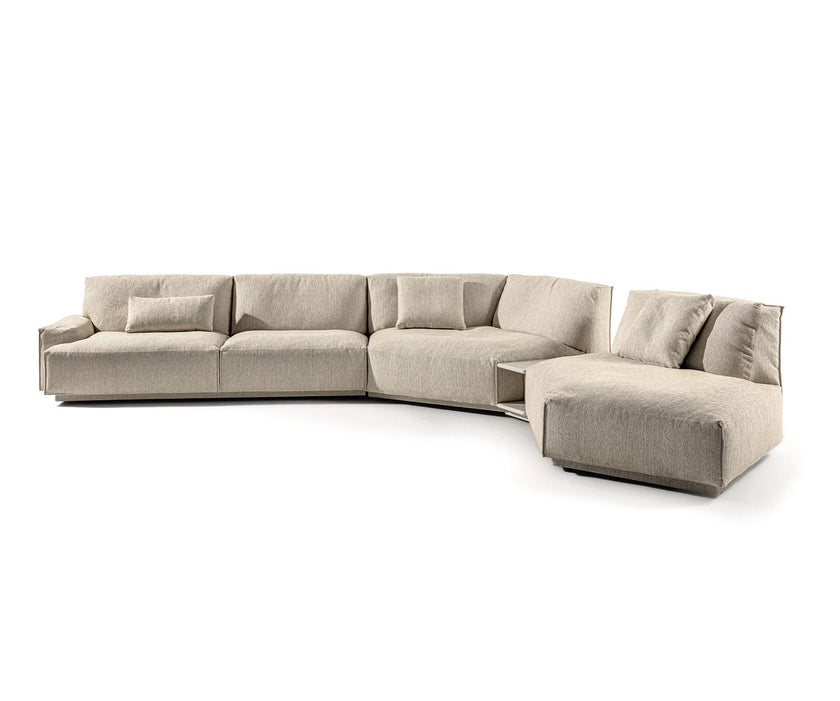 Contemporary modular Dao Soft sofa by Frigerio with elegant upholstered seating