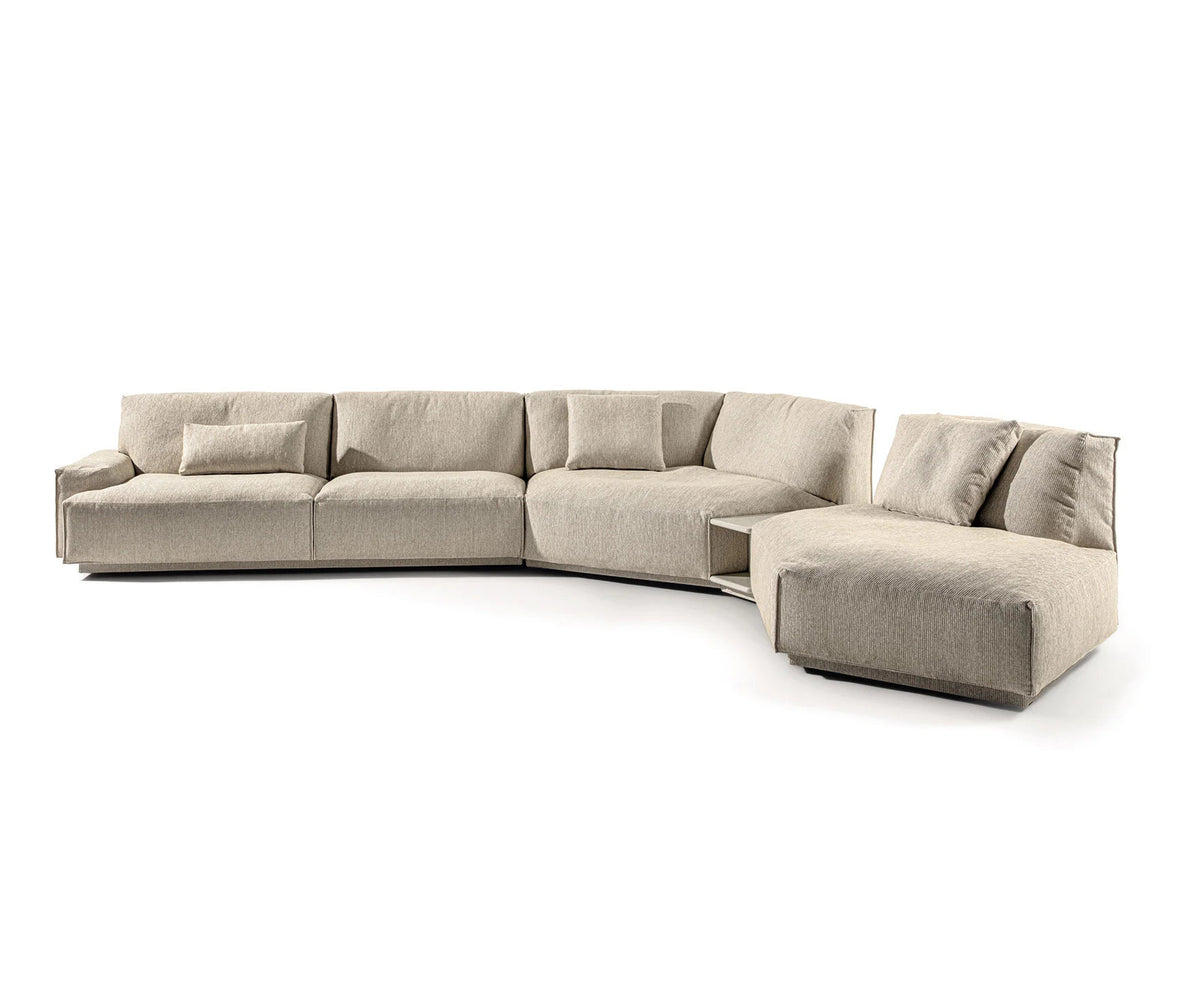 Contemporary modular Dao Soft sofa by Frigerio with elegant upholstered seating