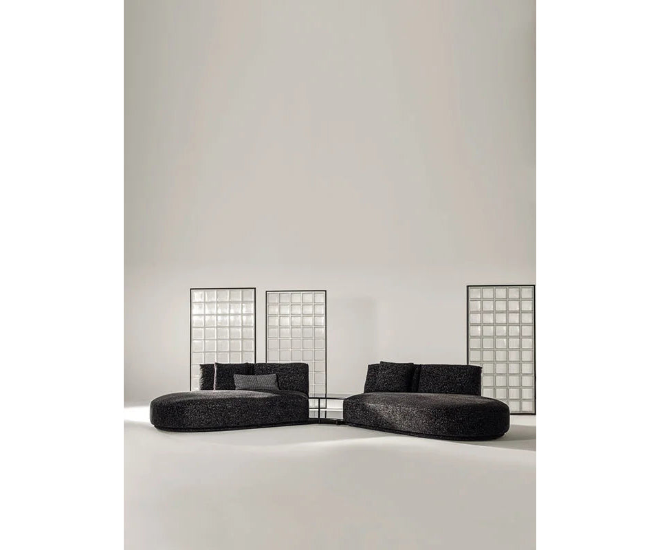 Contemporary modular Dao Soft sofa by Frigerio with elegant upholstered seating
