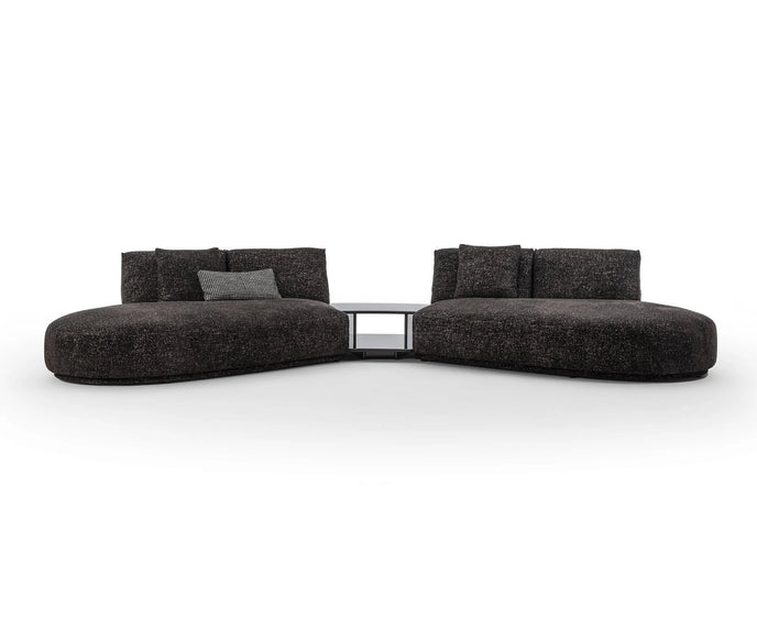 Contemporary modular Dao Soft sofa by Frigerio with elegant upholstered seating