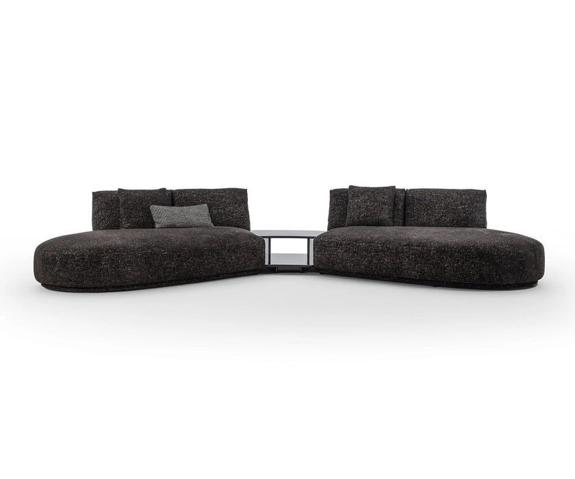 Contemporary modular Dao Soft sofa by Frigerio with elegant upholstered seating
