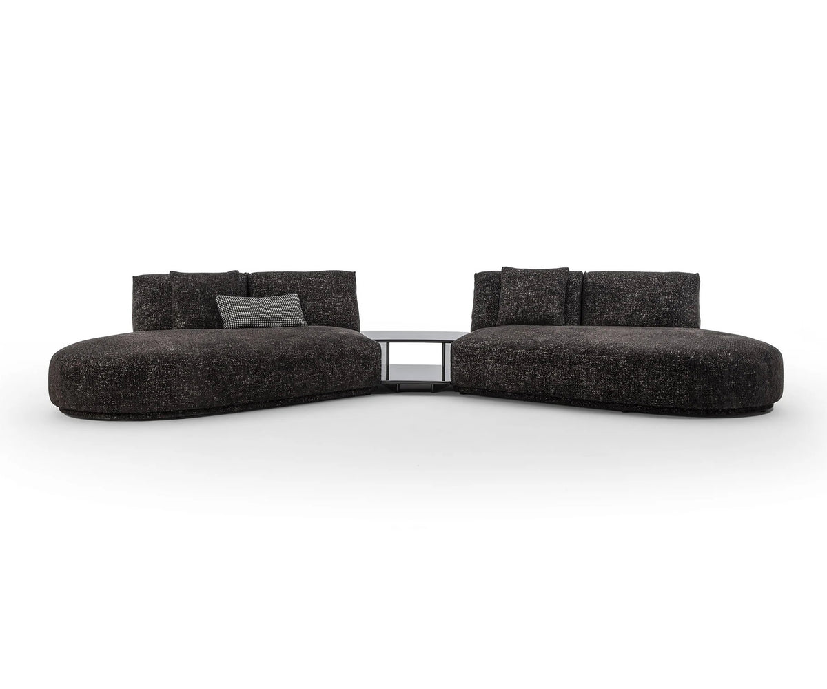 Contemporary modular Dao Soft sofa by Frigerio with elegant upholstered seating