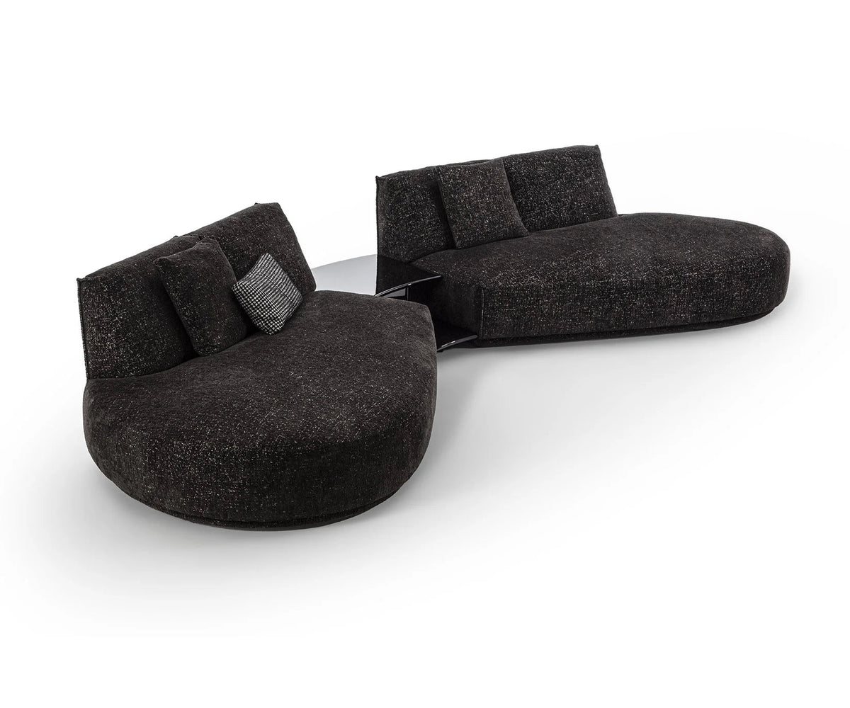 Contemporary modular Dao Soft sofa by Frigerio with elegant upholstered seating