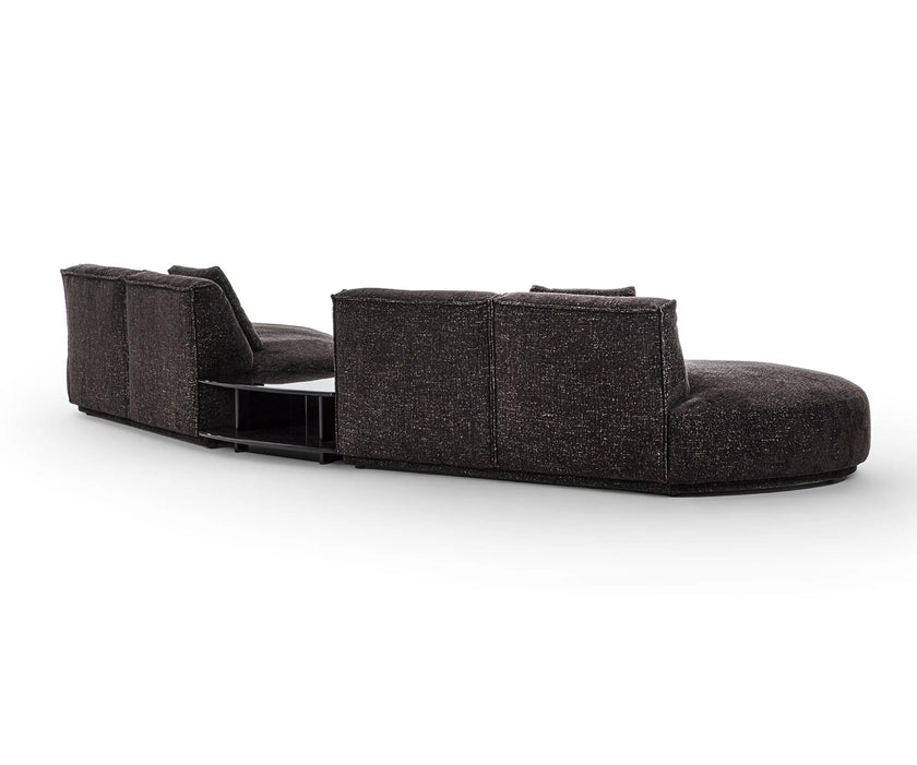 Contemporary modular Dao Soft sofa by Frigerio with elegant upholstered seating