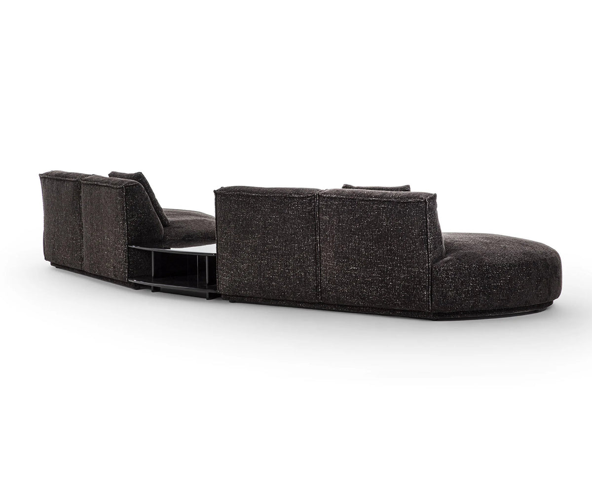 Contemporary modular Dao Soft sofa by Frigerio with elegant upholstered seating