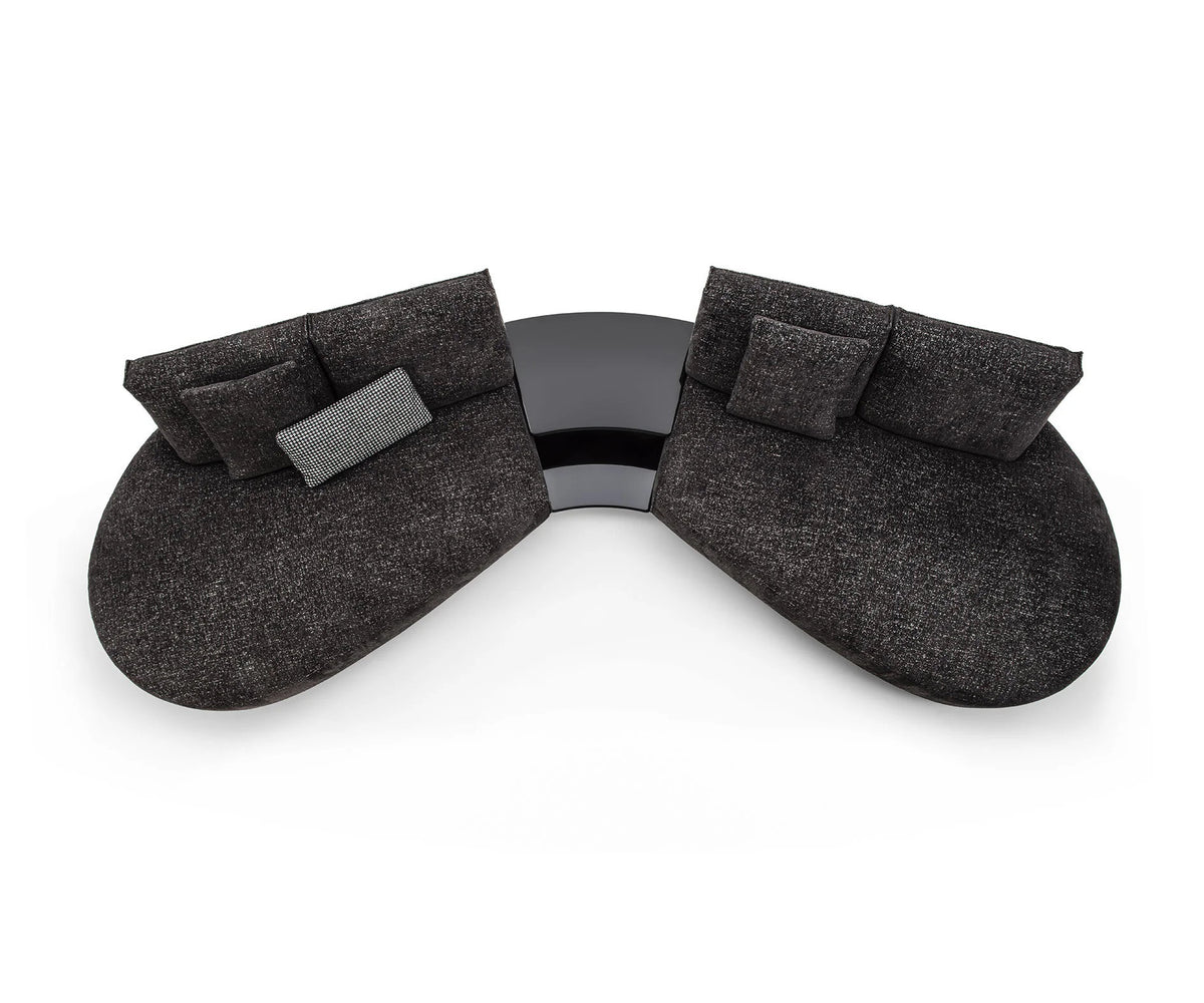 Contemporary modular Dao Soft sofa by Frigerio with elegant upholstered seating