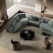 Contemporary modular Dao Soft sofa by Frigerio with elegant upholstered seating
