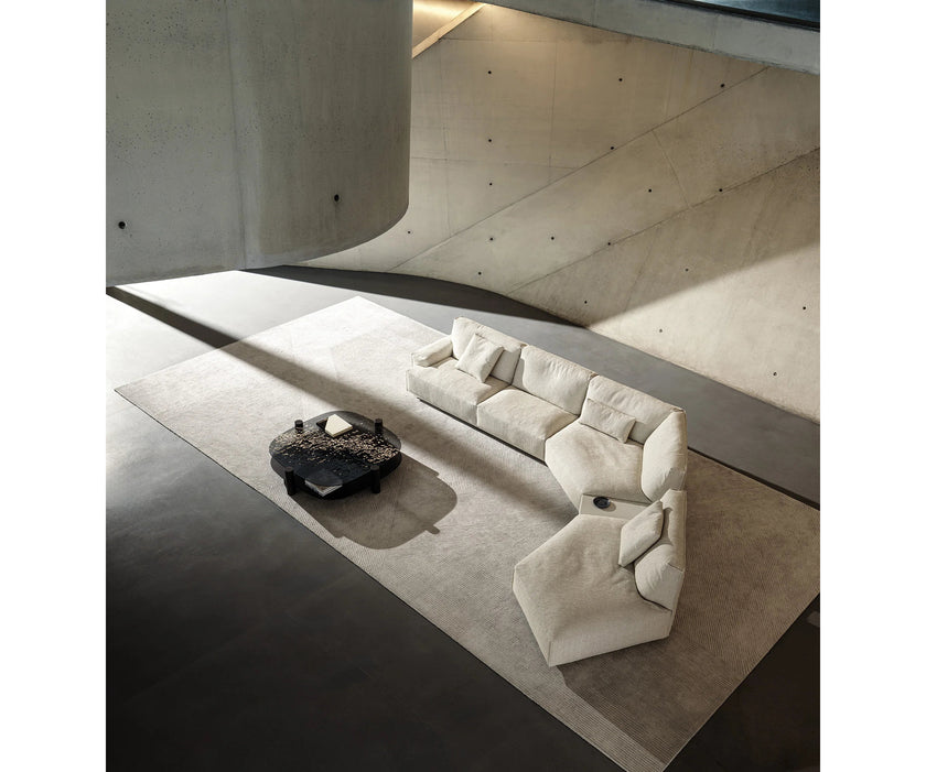 Contemporary modular Dao Soft sofa by Frigerio with elegant upholstered seating