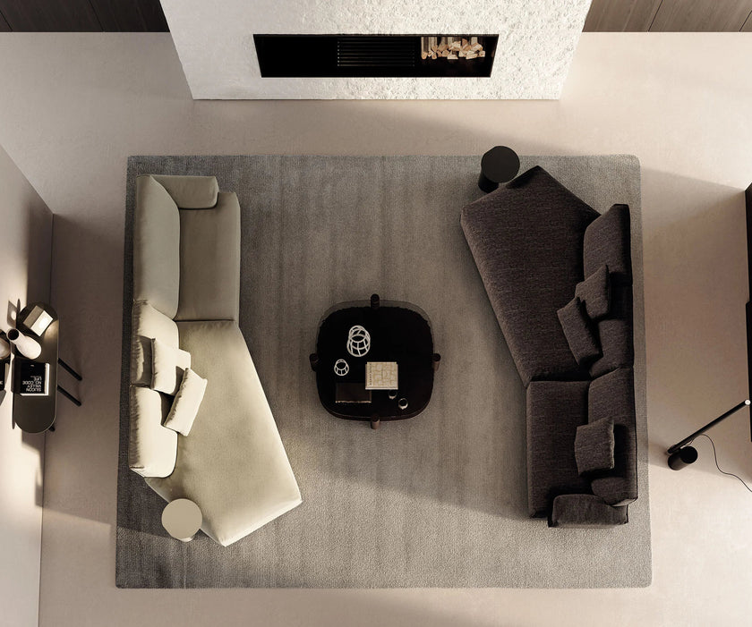 Contemporary modular Dao Soft sofa by Frigerio with elegant upholstered seating