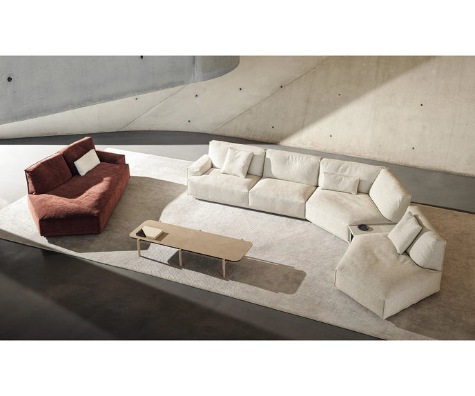 Contemporary modular Dao Soft sofa by Frigerio with elegant upholstered seating