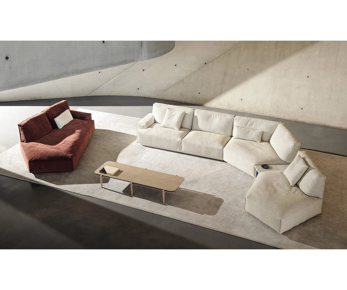 Contemporary modular Dao Soft sofa by Frigerio with elegant upholstered seating