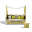 Luxury Daydream Daybed by Dedon | Richard Frinier Design with Cane Weave and Citrine Upholstery | Casa Design Group
