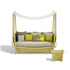 Luxury Daydream Daybed by Dedon | Richard Frinier Design with Cane Weave and Citrine Upholstery | Casa Design Group
