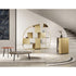 Airframe Bookcase by De Castelli in Brushed Brass with Sculptural Hammered Metal Design | Casa Design Group