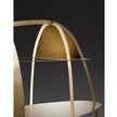 Airframe Bookcase by De Castelli in Brushed Brass with Sculptural Hammered Metal Design | Casa Design Group