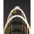 Airframe Bookcase by De Castelli in Brushed Brass with Sculptural Hammered Metal Design | Casa Design Group