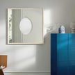 Contemporary Cassina Deadline Mirror with Ash Frame and Graphic Reflections Casa Design Group