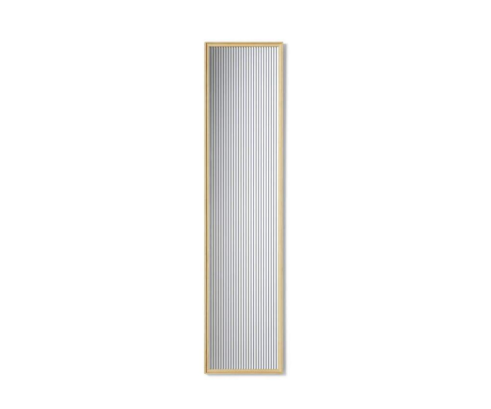 Contemporary Cassina Deadline Mirror with Ash Frame and Graphic Reflections Casa Design Group