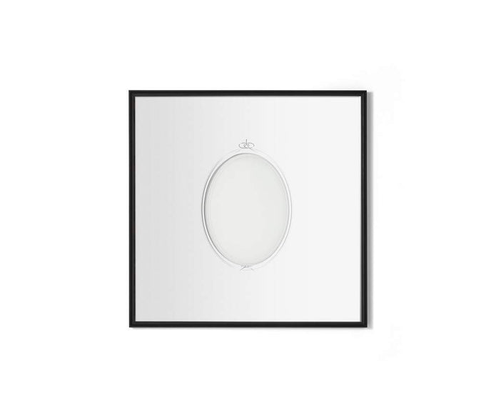 Contemporary Cassina Deadline Mirror with Ash Frame and Graphic Reflections Casa Design Group