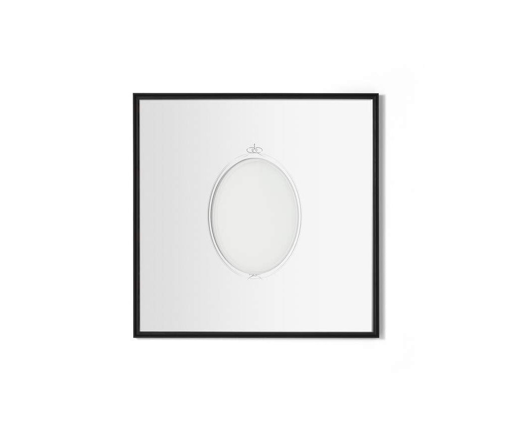 Contemporary Cassina Deadline Mirror with Ash Frame and Graphic Reflections Casa Design Group