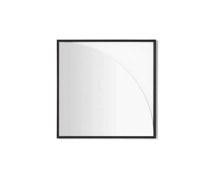 Contemporary Cassina Deadline Mirror with Ash Frame and Graphic Reflections Casa Design Group