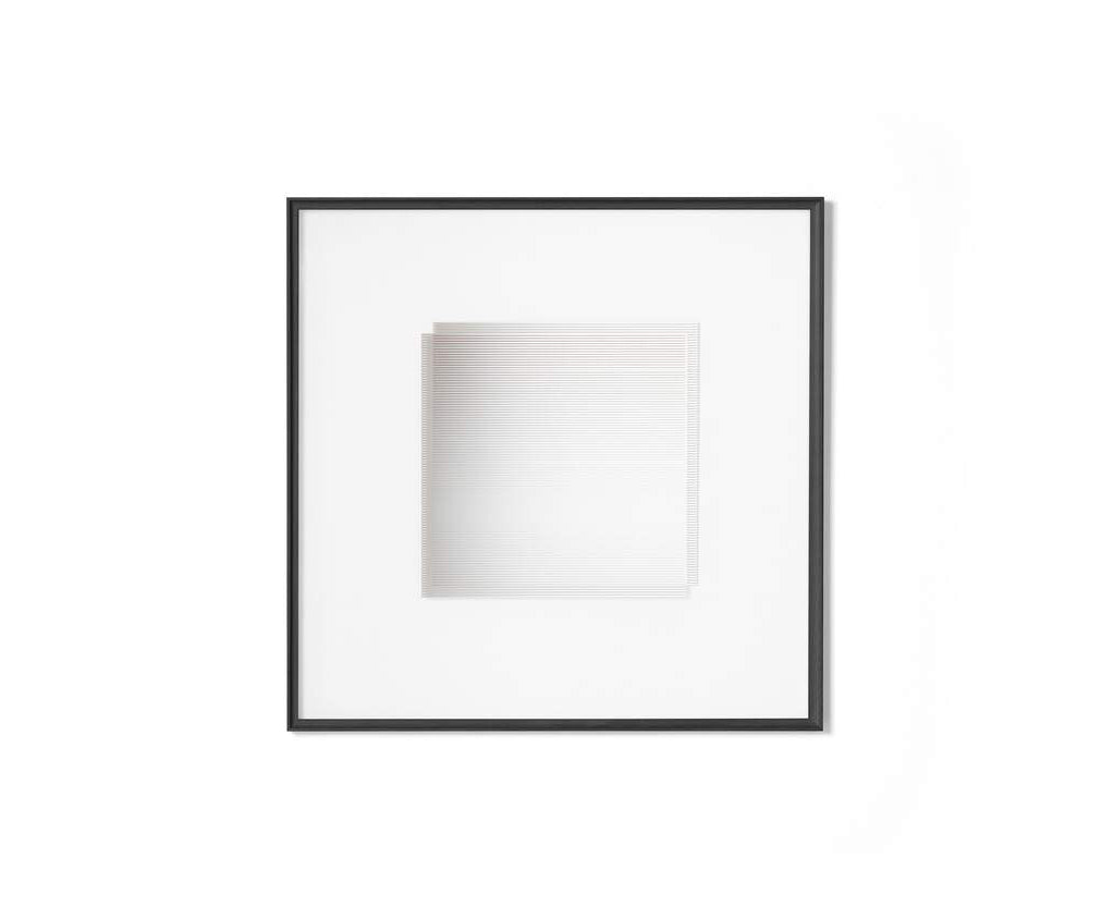 Contemporary Cassina Deadline Mirror with Ash Frame and Graphic Reflections Casa Design Group