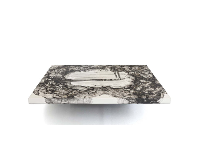 Decoro decorative coffee table by Rugiano with a hand-finished artistic tabletop.