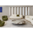 Decoro decorative coffee table by Rugiano with a hand-finished artistic tabletop.
