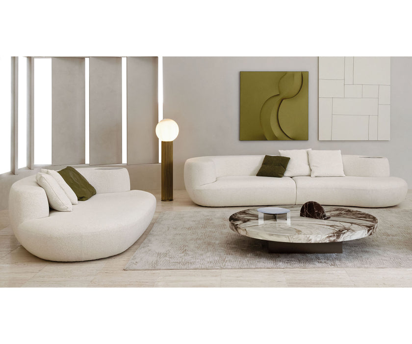 Decoro decorative coffee table by Rugiano with a hand-finished artistic tabletop.