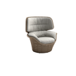 Sustainable luxury wing chair for outdoor lounging by Dedon, Seashell Grand collection – Casa Design Group