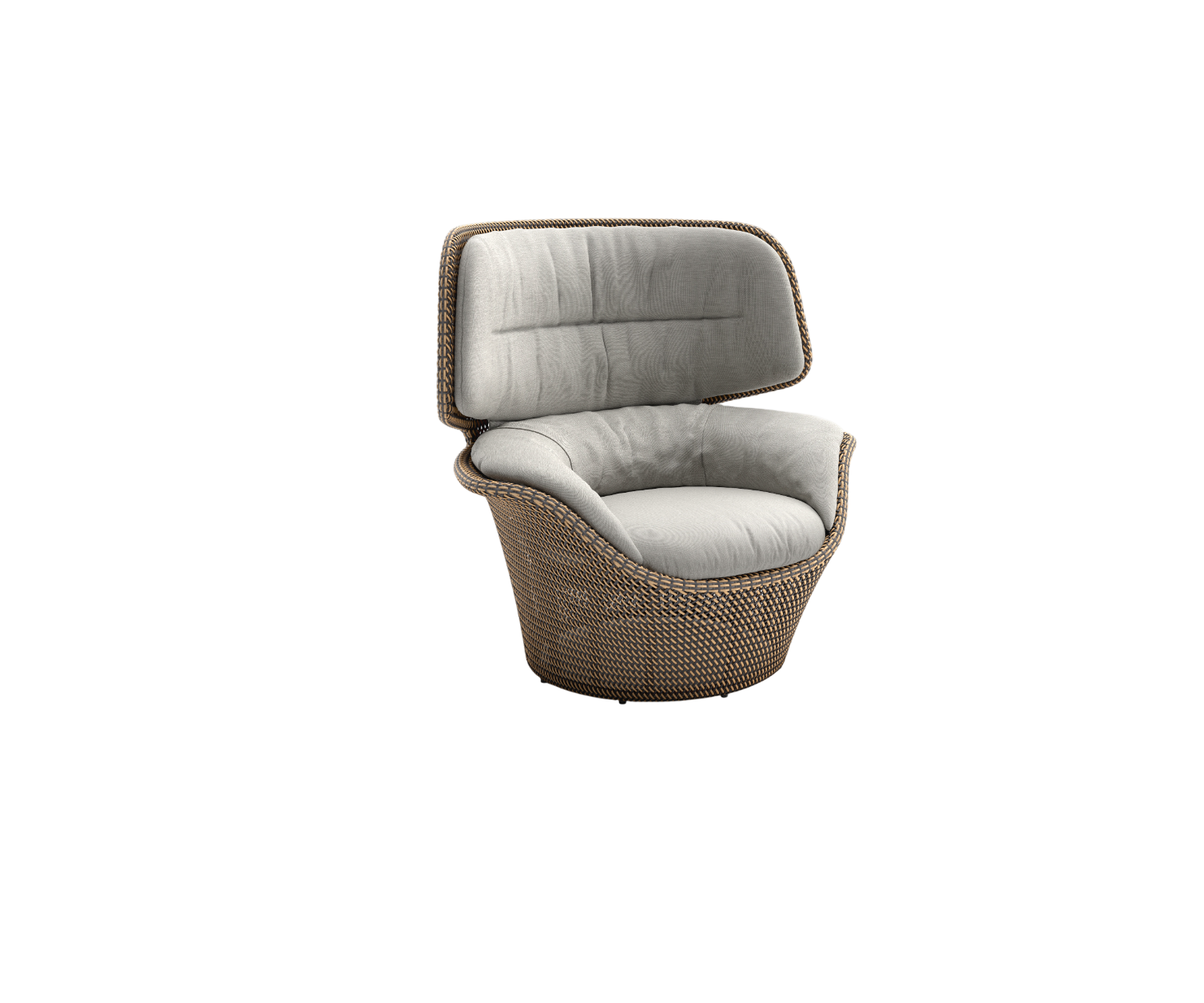 Sustainable luxury wing chair for outdoor lounging by Dedon, Seashell Grand collection – Casa Design Group