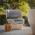 Sustainable luxury wing chair for outdoor lounging by Dedon, Seashell Grand collection – Casa Design Group