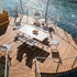 Folding outdoor armchair with marine plywood arms and powder-coated aluminum frame – Casa Design Group