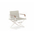 Dedon Seax Lounge Chair with teak-finished plywood armrests and foldable aluminum frame – Casa Design Group
