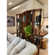Demetra Bookcase by Porada in Canaletta walnut with brushed brass details and modular design | Casa Design Group