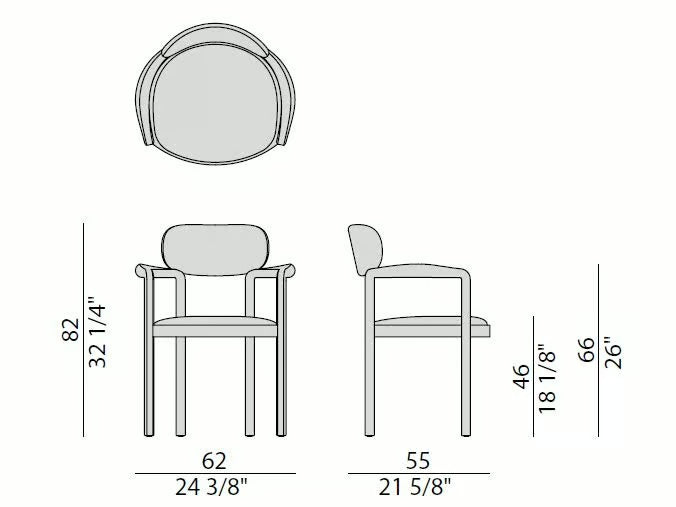 High End Dione Chair by Porada Casa Design Group