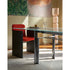 Doge Laguna Dining Table by Cassina with extra-clear textured glass top and steel base Casa Design Group