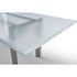 Doge Laguna Dining Table by Cassina with extra-clear textured glass top and steel base Casa Design Group