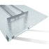 Doge Laguna Dining Table by Cassina with extra-clear textured glass top and steel base Casa Design Group