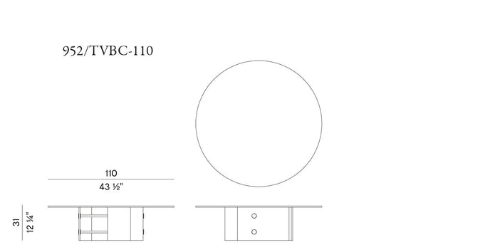 High End Double L Glaze Coffee Table by Potocco Casa Design Group
