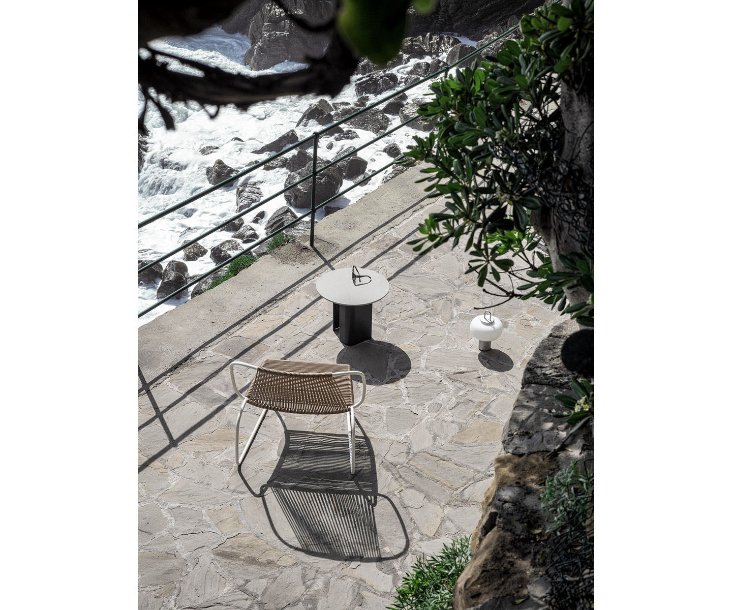 Double L Outdoor Side Table by Potocco | Available in Porcelain or Natural Stone | Casa Design Group