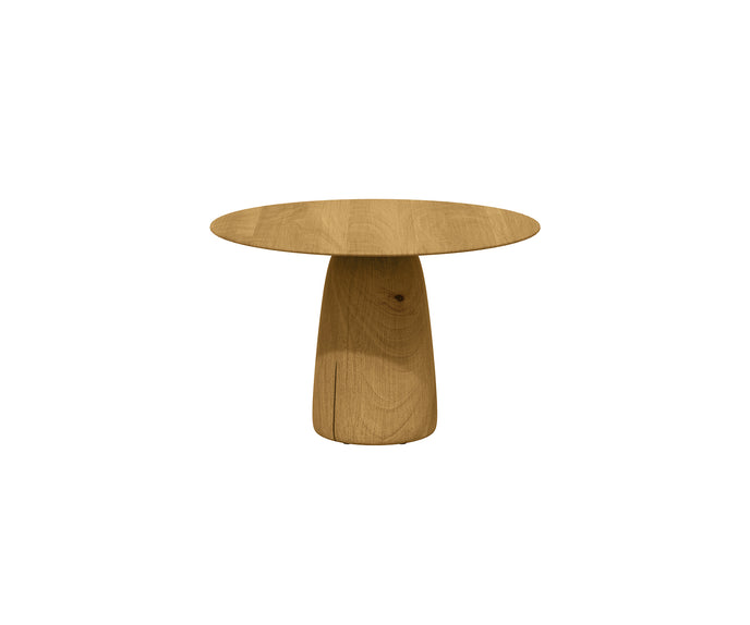 Dunes sculptural teak side table by Yabu Pushelberg for Tribù | Casa Design Group