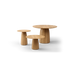 Dunes sculptural teak side table by Yabu Pushelberg for Tribù | Casa Design Group
