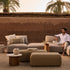 Dunes sculptural teak side table by Yabu Pushelberg for Tribù | Casa Design Group