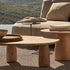 Dunes sculptural teak side table by Yabu Pushelberg for Tribù | Casa Design Group