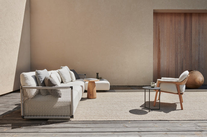 Dunes sculptural teak side table by Yabu Pushelberg for Tribù | Casa Design Group