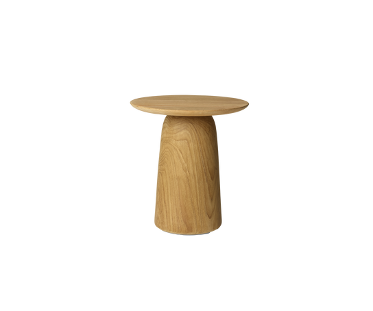 Dunes sculptural teak side table by Yabu Pushelberg for Tribù | Casa Design Group